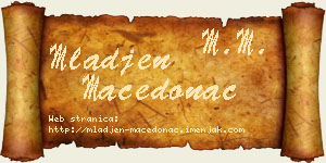 Mlađen Macedonac vizit kartica